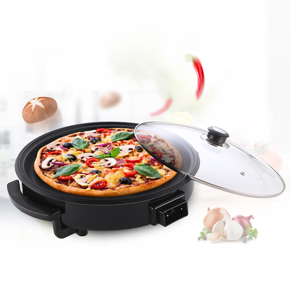 Paellera Sartén Eléctrica 36 cm X 7 cm 1500W Antiadherente | Tapa Cristal | Termostato Regulable