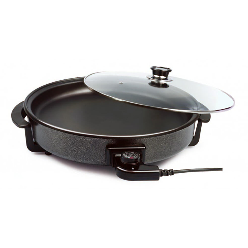 Paellera Sartén Eléctrica 36 cm X 7 cm 1500W Antiadherente | Tapa Cristal | Termostato Regulable